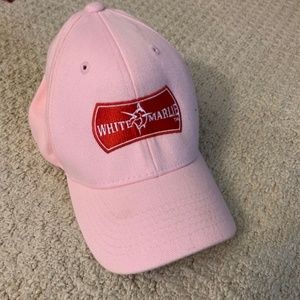 white marlie baseball cap